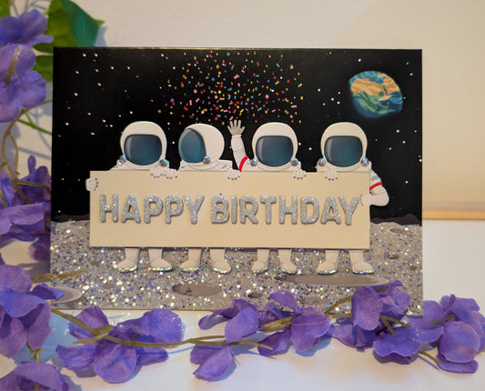 Space Men Birthday Card