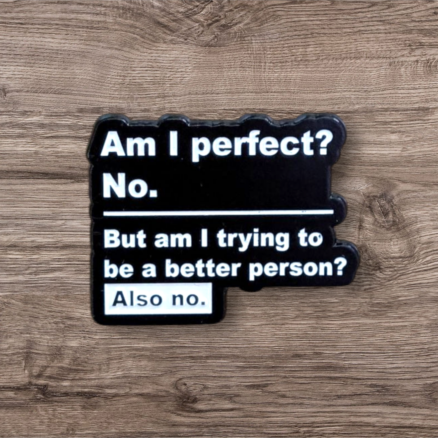 I am perfect? No (pin)